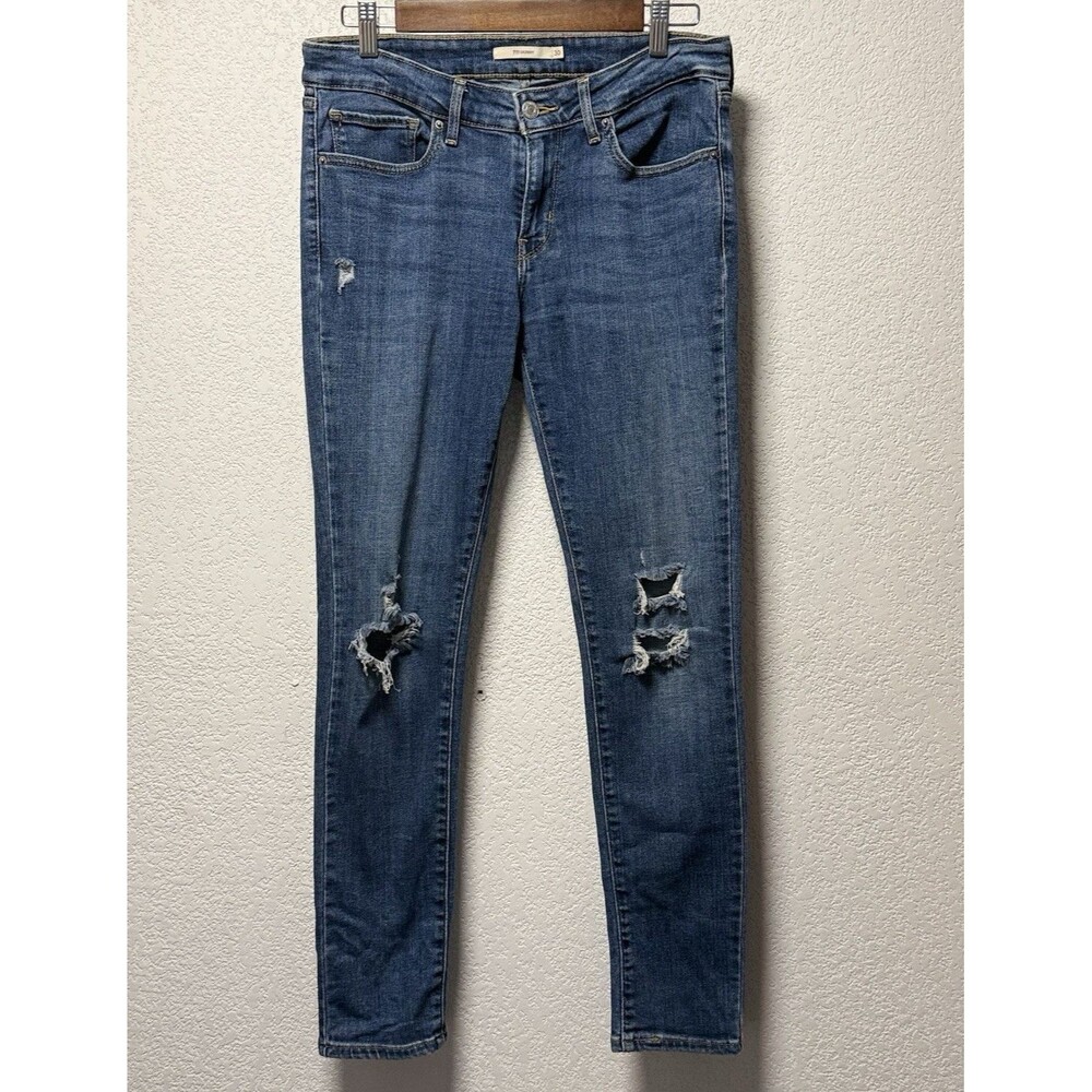Levi’s 711 Skinny Jeans Size 30 Women’s Distressed Stretch Denim